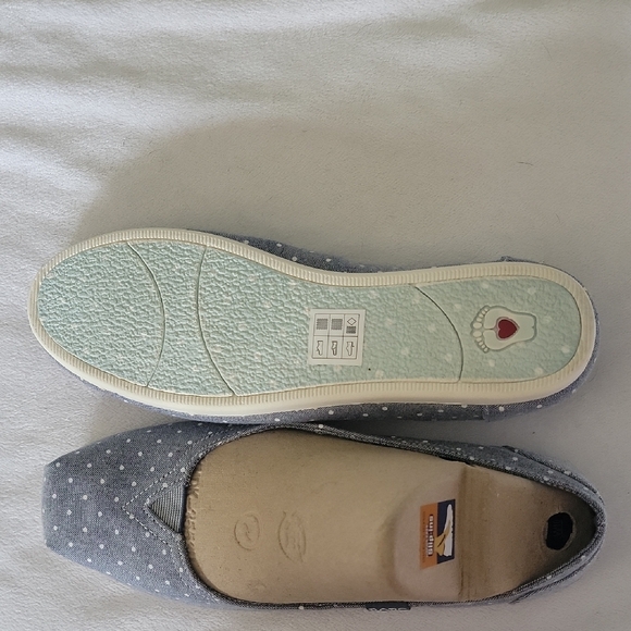 BOBS from Skechers Blue Polka Dot Flats - Picture 2 of 3